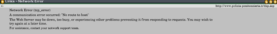 Il sito della Polizia Penitenziaria ancora offline
