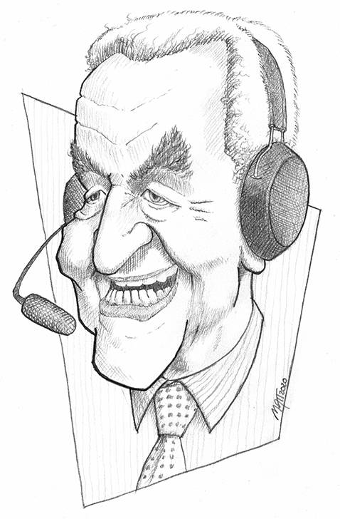 Caricatura di Bruno Pizzul By MatteoPaolelli License CC BY-NC-ND 3.0